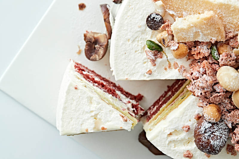 鲜奶油板栗坚果曲奇饼洛丽塔蛋糕图片