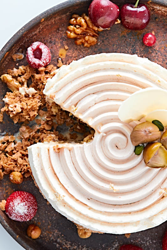 香烤坚果碎烧板栗金箔冰激凌蛋糕图片