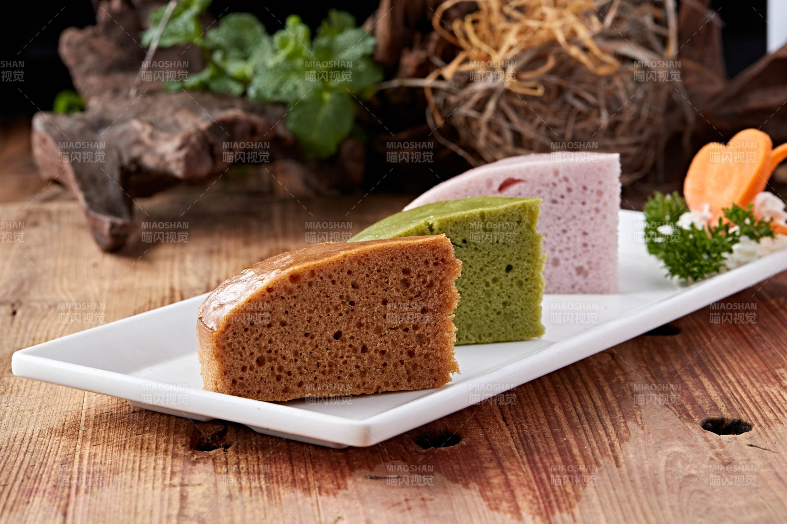 三色三味米糕图片