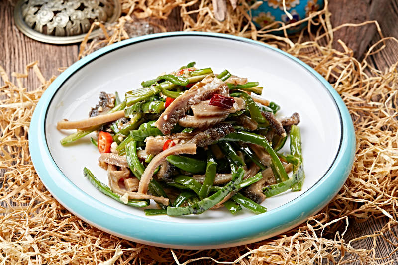 辣炒杭椒毛肚丝图片