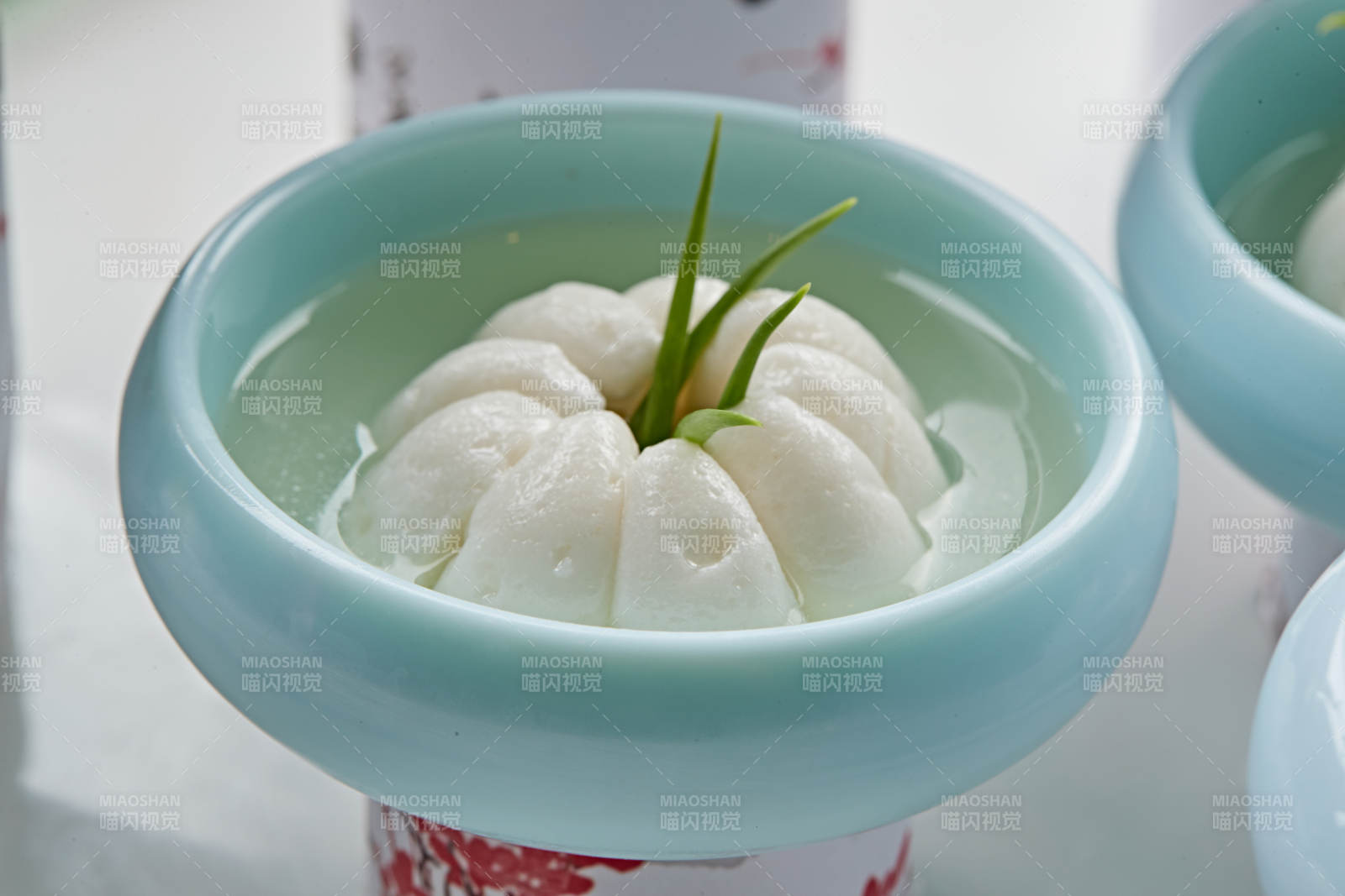 山竹造型的鸡蓉鱼糜图片