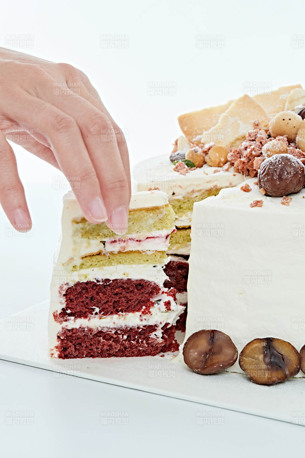 鲜奶油板栗坚果曲奇饼洛丽塔蛋糕图片