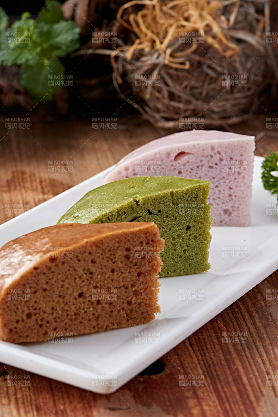 三色三味米糕图片