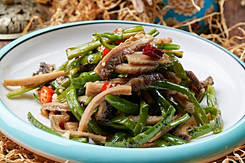 辣炒杭椒毛肚丝图片