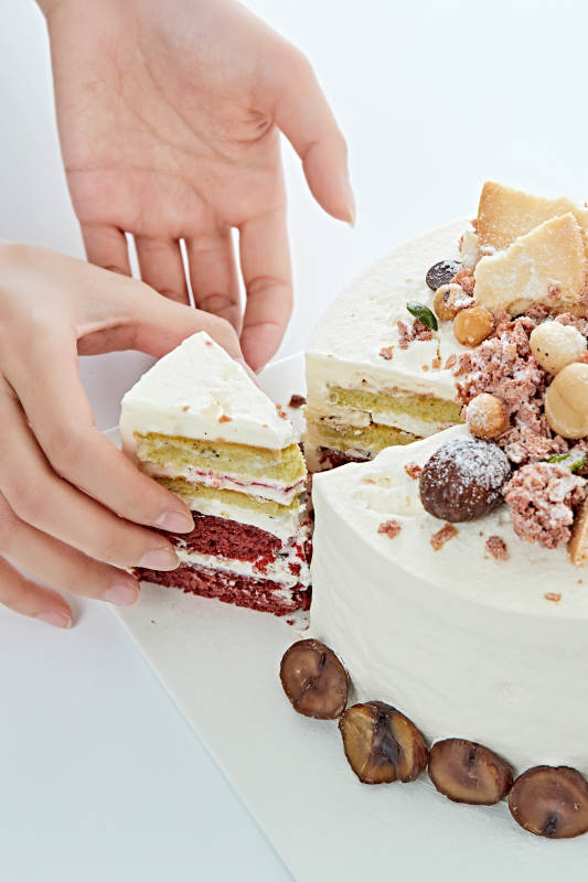 鲜奶油板栗坚果曲奇饼洛丽塔蛋糕图片