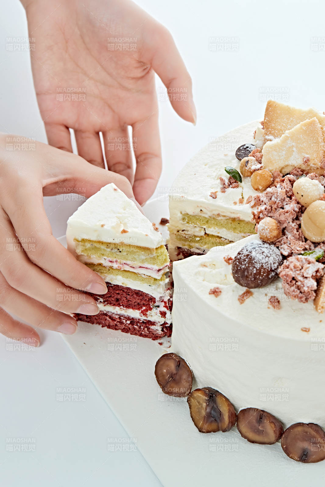 鲜奶油板栗坚果曲奇饼洛丽塔蛋糕图片