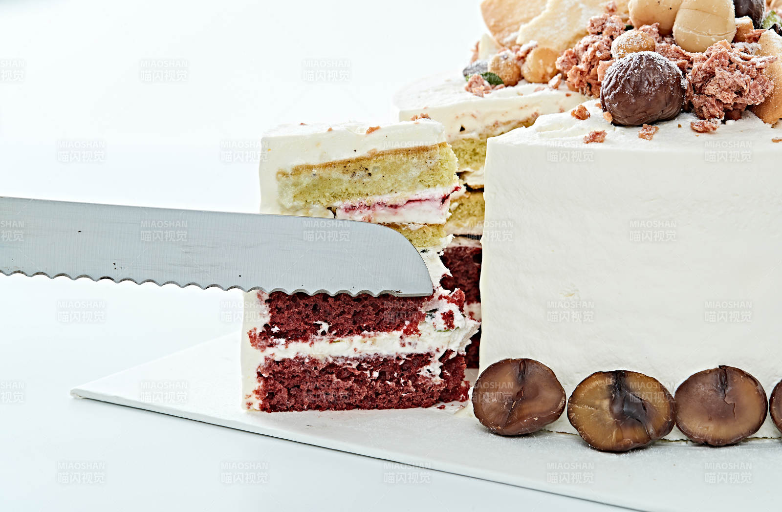 鲜奶油板栗坚果曲奇饼洛丽塔蛋糕图片