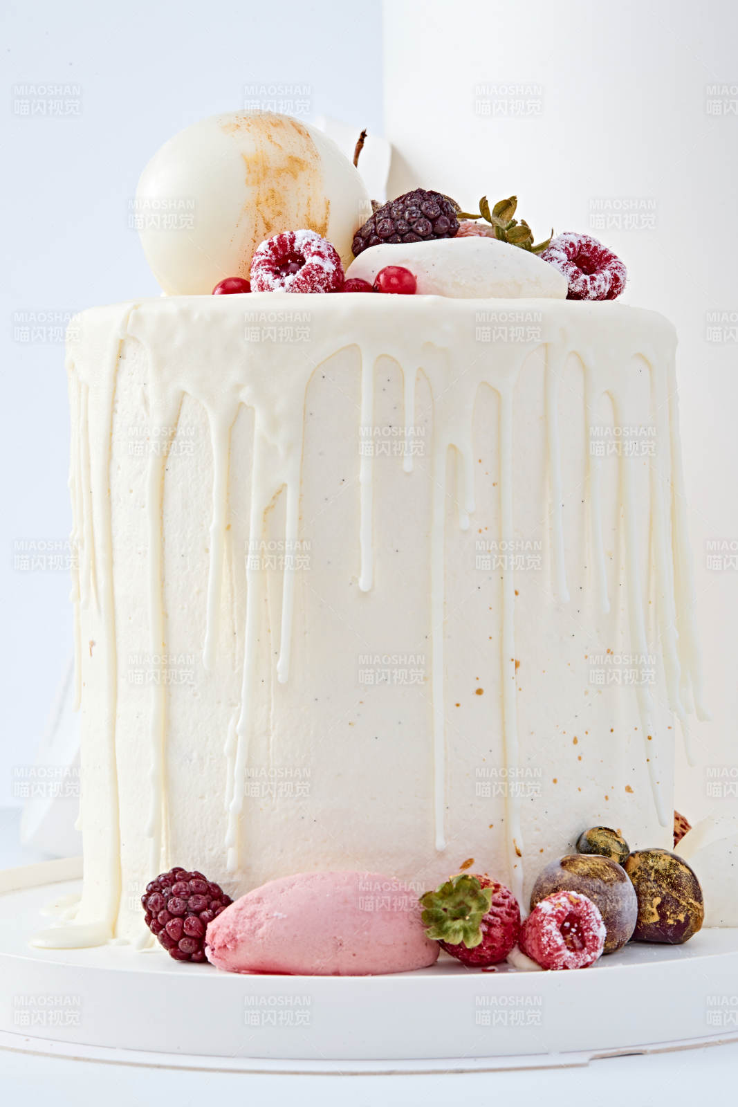 鲜果法式高级奶油慕斯生日婚礼蛋糕图片