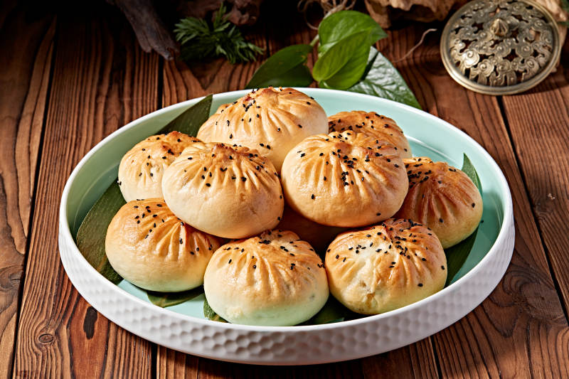 豆角酱羊肉馅烤包子图片