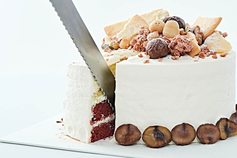 鲜奶油板栗坚果曲奇饼洛丽塔蛋糕图片