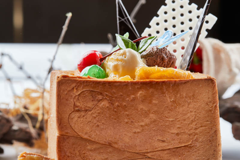 西餐中做的甜品美食面包的诱惑图片