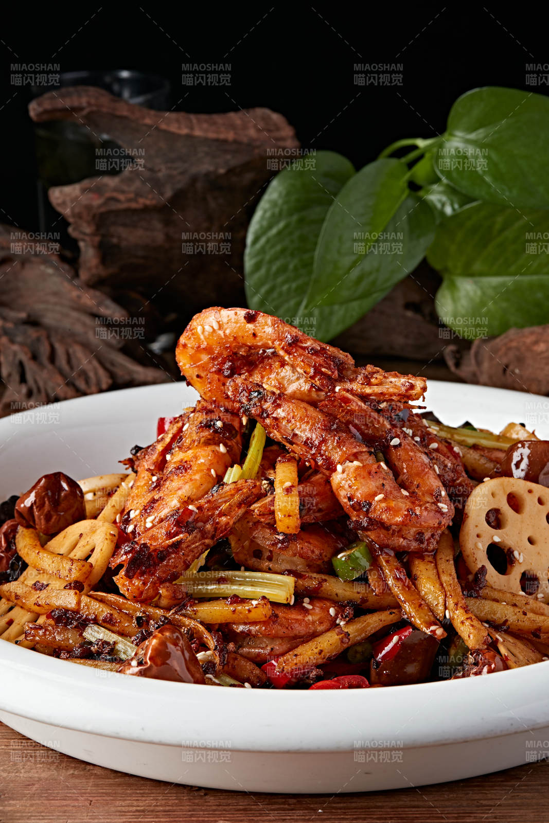 川味麻辣香锅虾图片