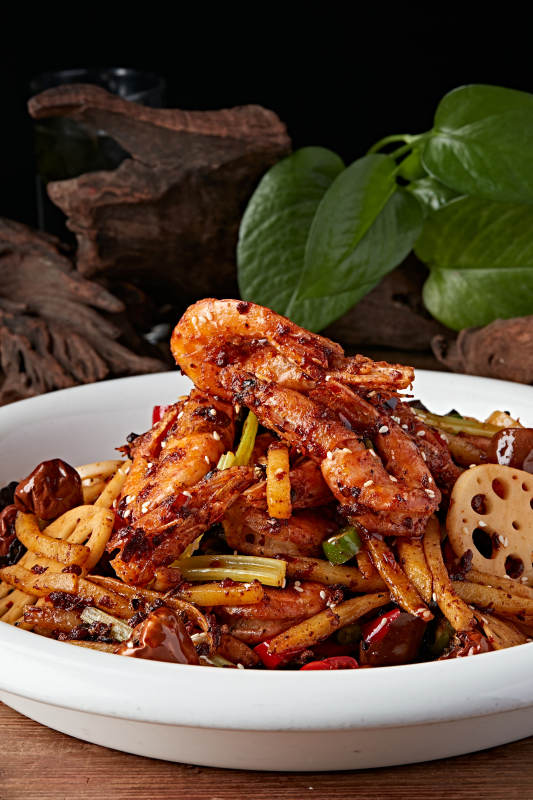 川味麻辣香锅虾图片