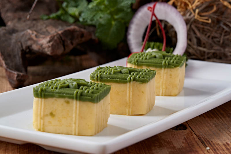 茶餐抹茶豆泥糕图片