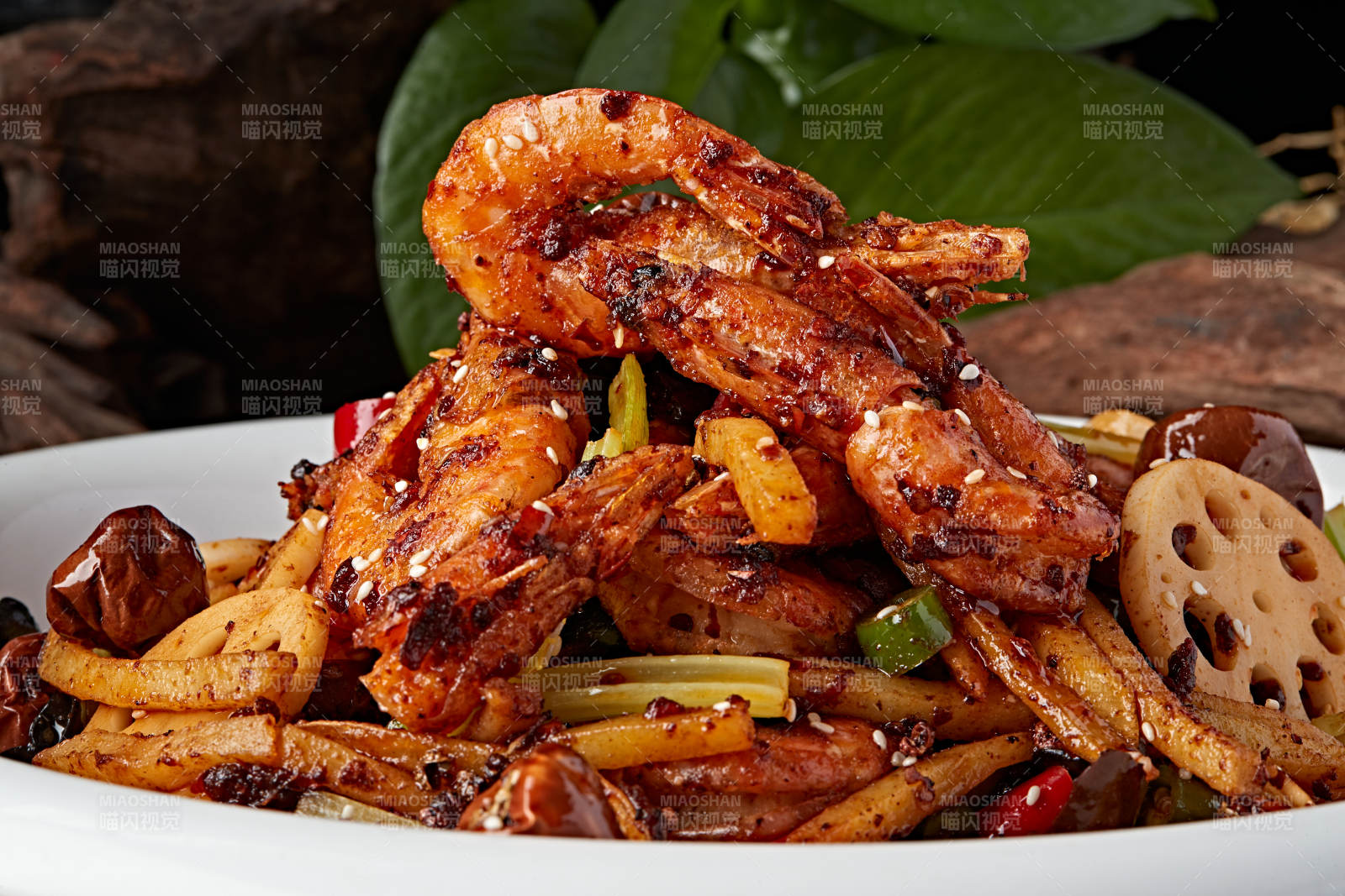 川味麻辣香锅虾图片