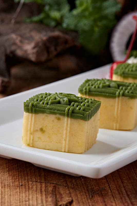 茶餐抹茶豆泥糕图片