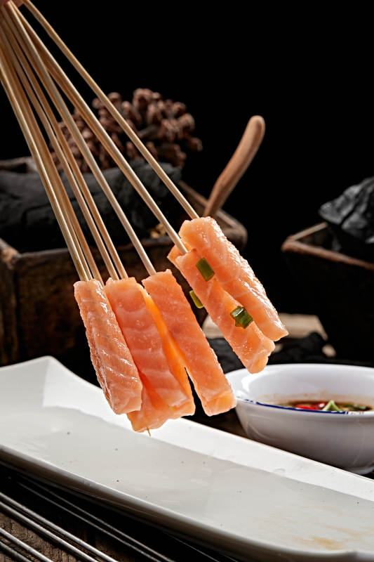 成都串串刺身三文鱼图片