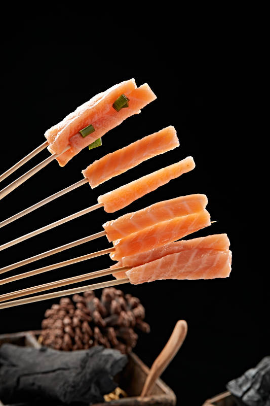 成都串串刺身三文鱼图片