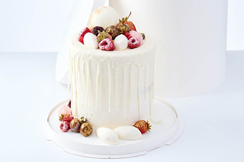 鲜果法式高级奶油慕斯生日婚礼蛋糕图片