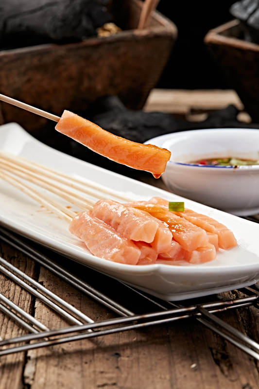 成都串串刺身三文鱼图片