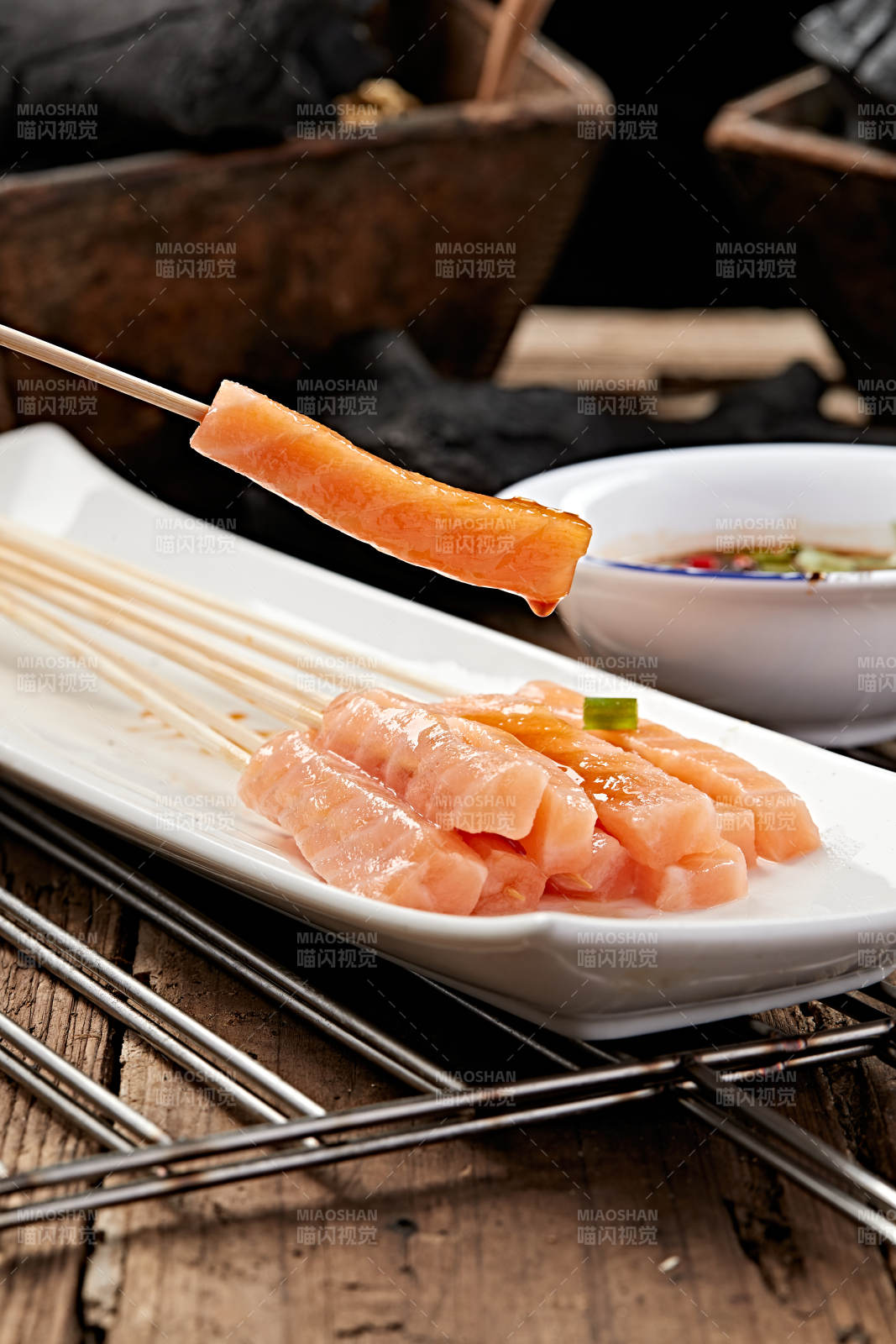 成都串串刺身三文鱼图片