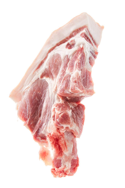 检疫合格的屠宰生鲜猪肉图片