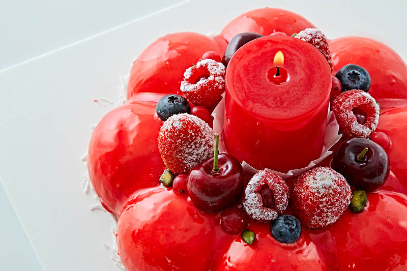 鲜果斯特芬妮法式荔枝味鲜奶蛋糕图片