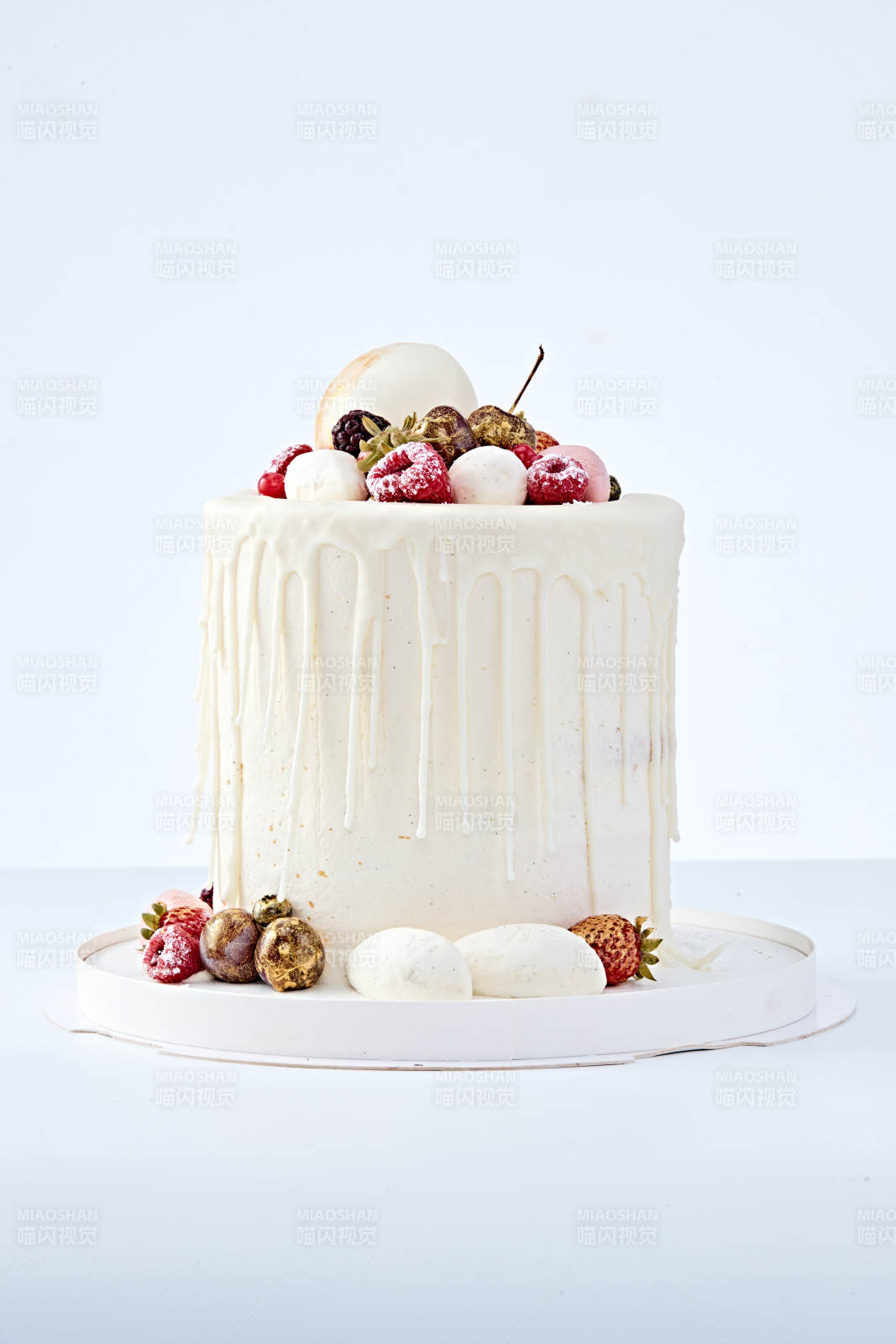 鲜果法式高级奶油慕斯生日婚礼蛋糕图片