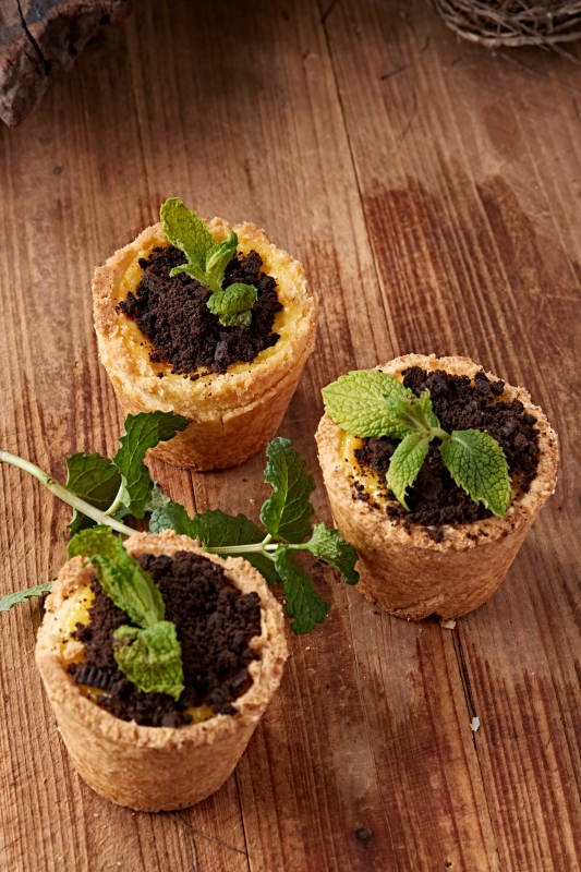 茶餐盆栽蛋挞巧克力冰激凌图片