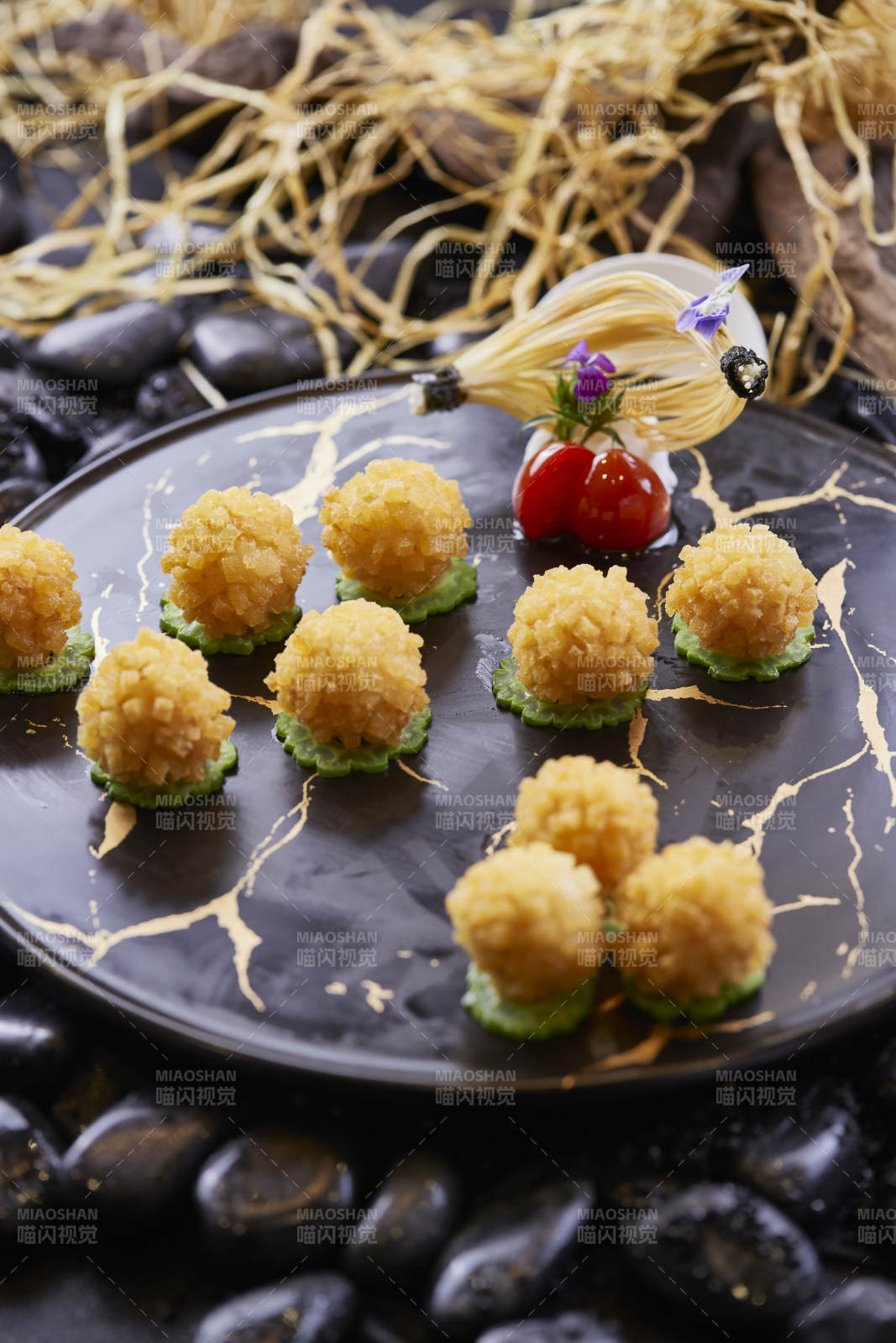 油炸虾泥薯泥丸图片