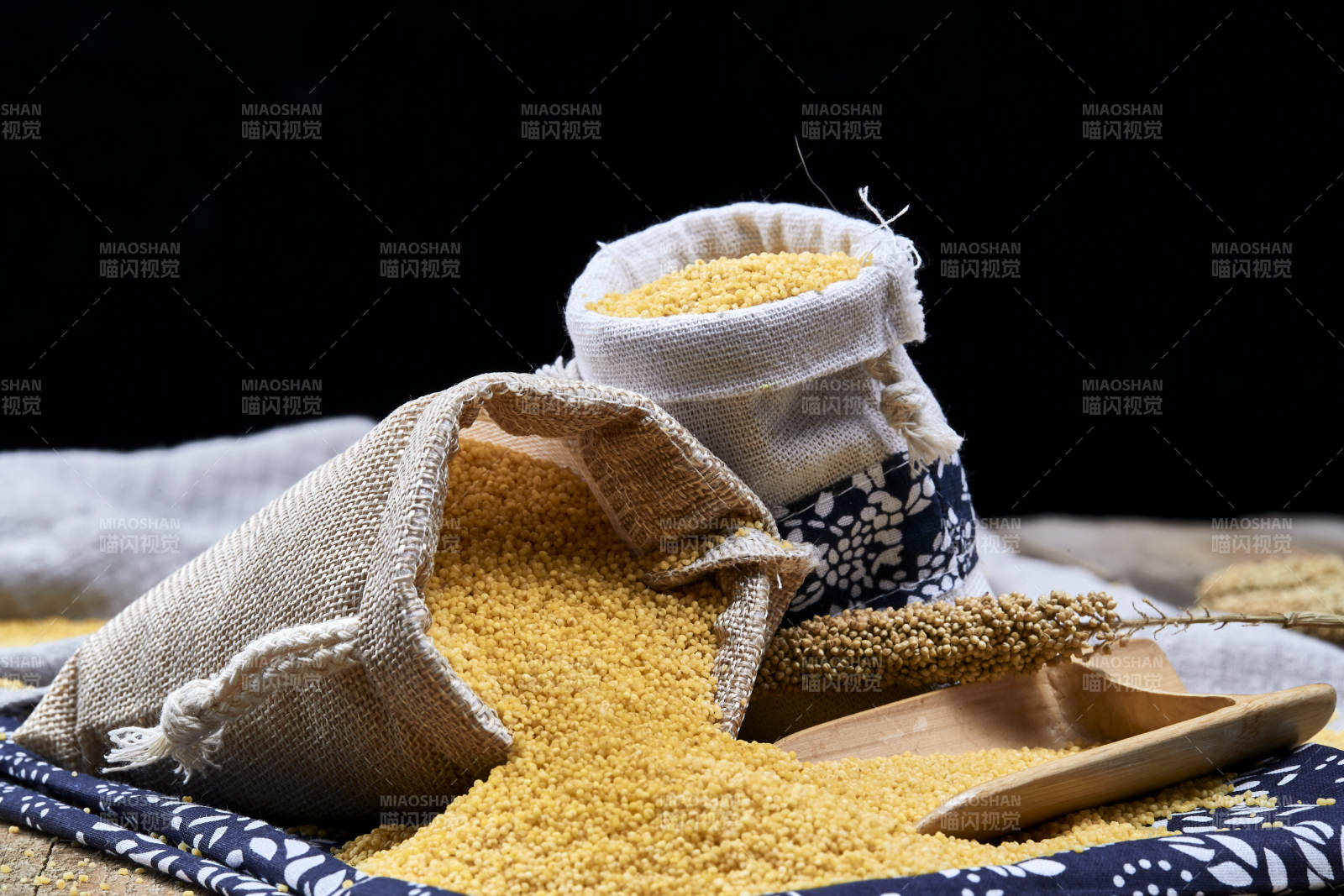 质量上乘的金黄小米粟米图片