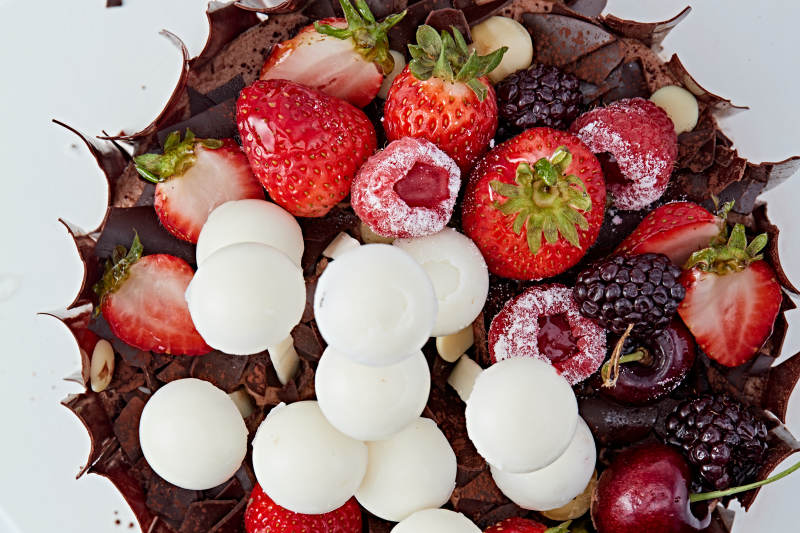 法式鲜果浓香黑森林巧克力生日蛋糕图片