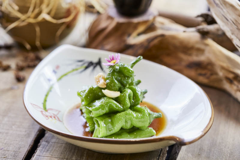 蒜香生淹螺丝椒青辣椒图片