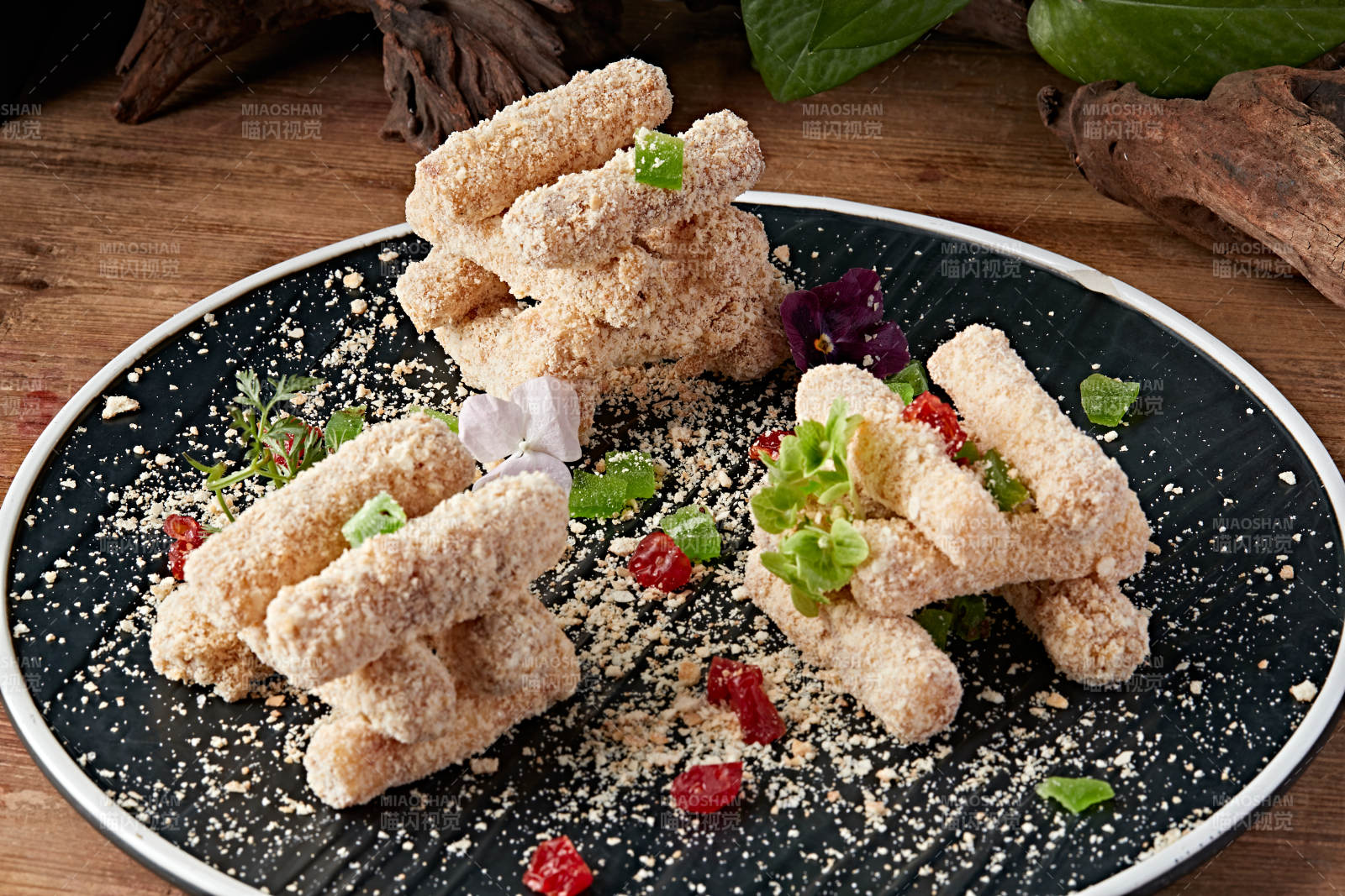 蜜汁甜麦片散粉长山药图片