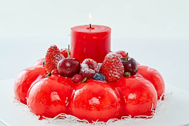 鲜果斯特芬妮法式荔枝味鲜奶蛋糕图片