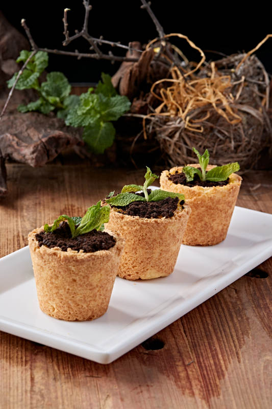 茶餐盆栽蛋挞巧克力冰激凌图片