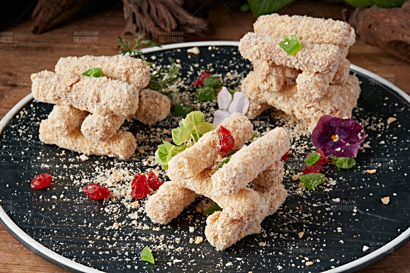 蜜汁甜麦片散粉长山药图片