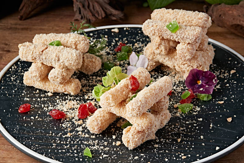 蜜汁甜麦片散粉长山药图片