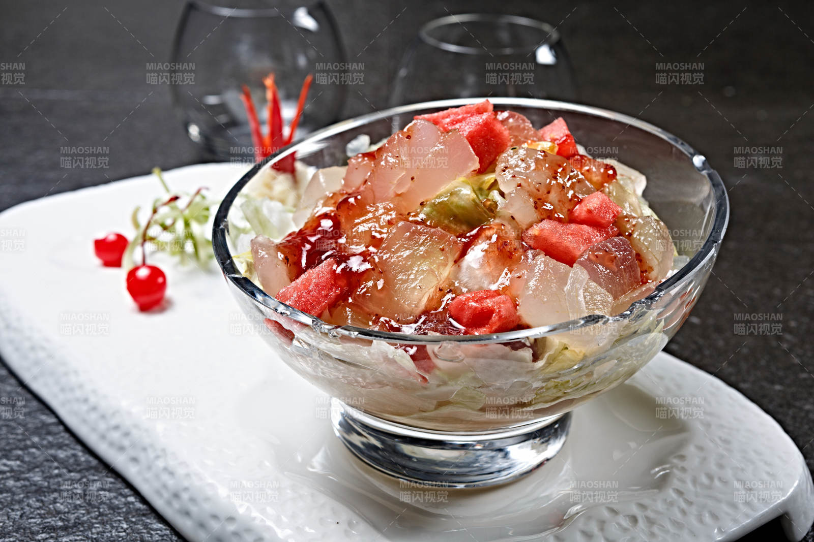 酸奶西瓜芦荟冰图片