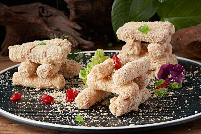 蜜汁甜麦片散粉长山药图片