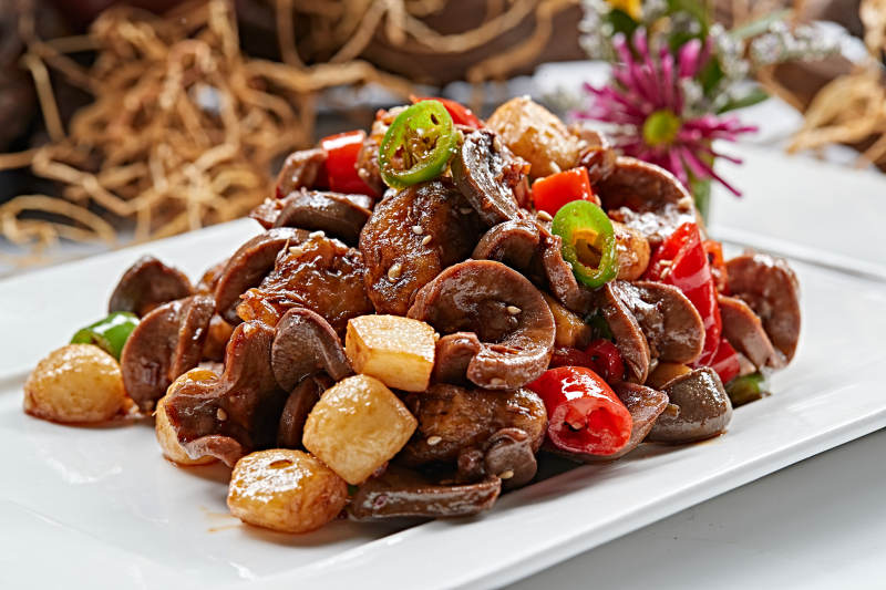 蒜仔米椒扇贝炒望京小腰片图片