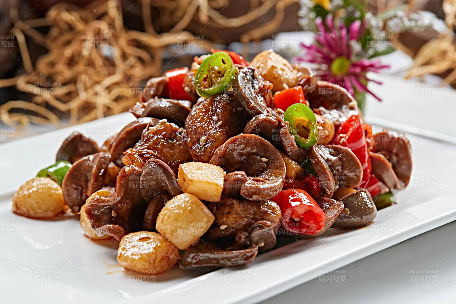 蒜仔米椒扇贝炒望京小腰片图片