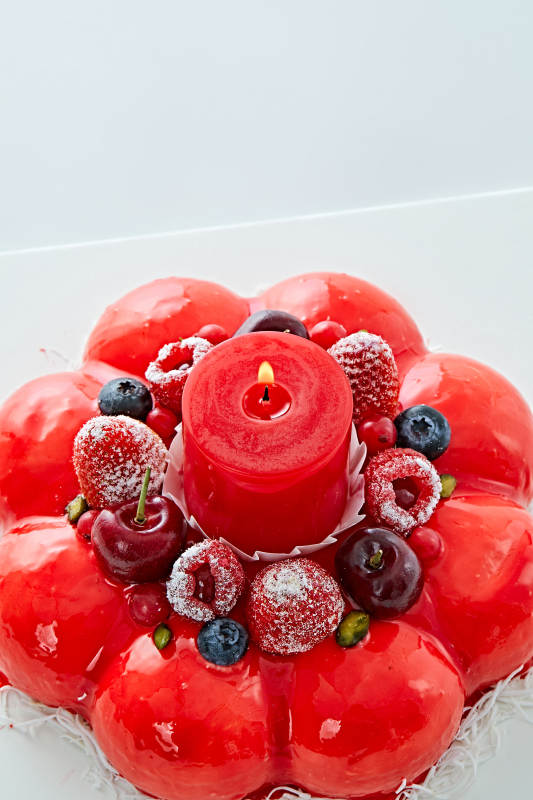 鲜果斯特芬妮法式荔枝味鲜奶蛋糕图片