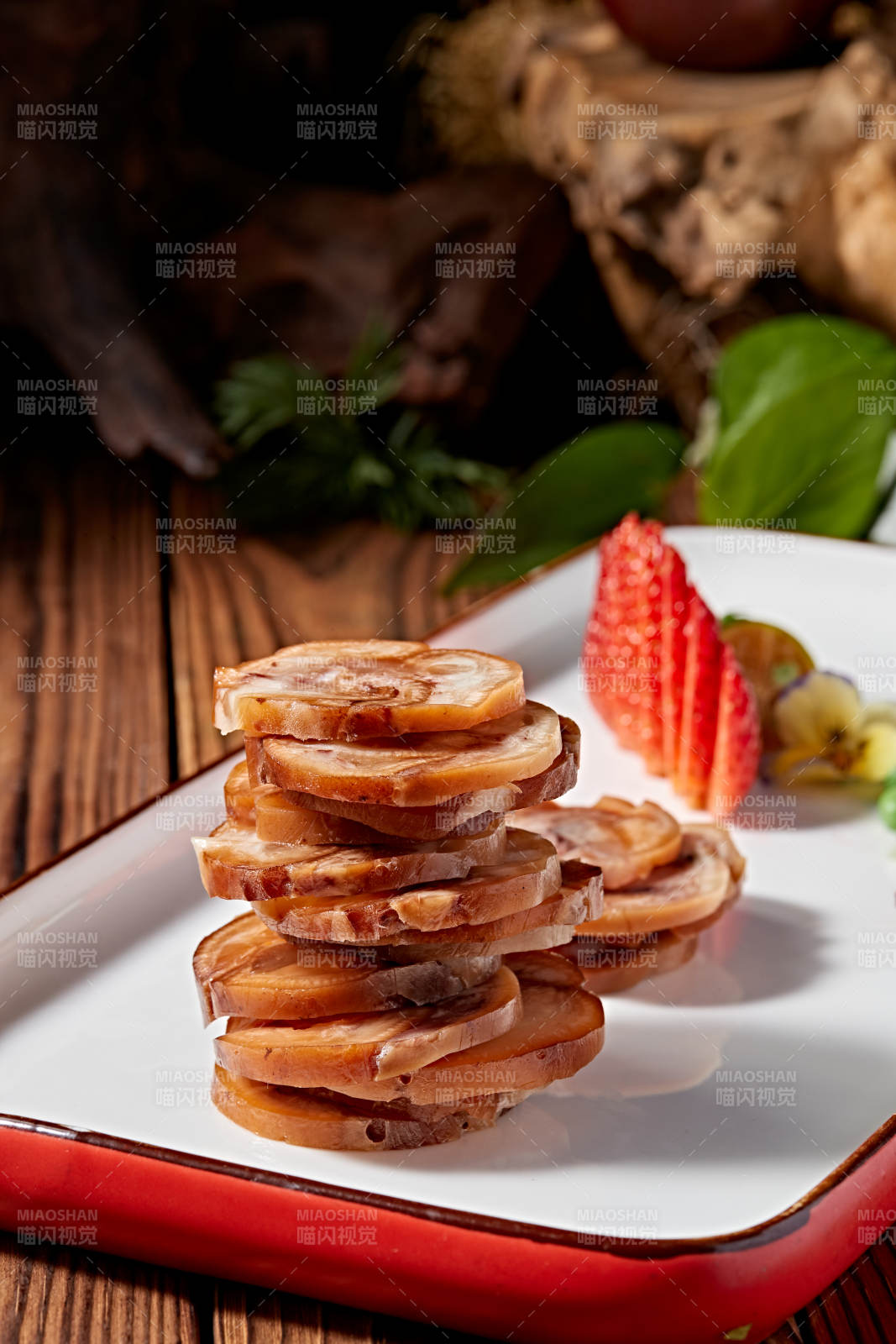 压猪耳肘花切片图片