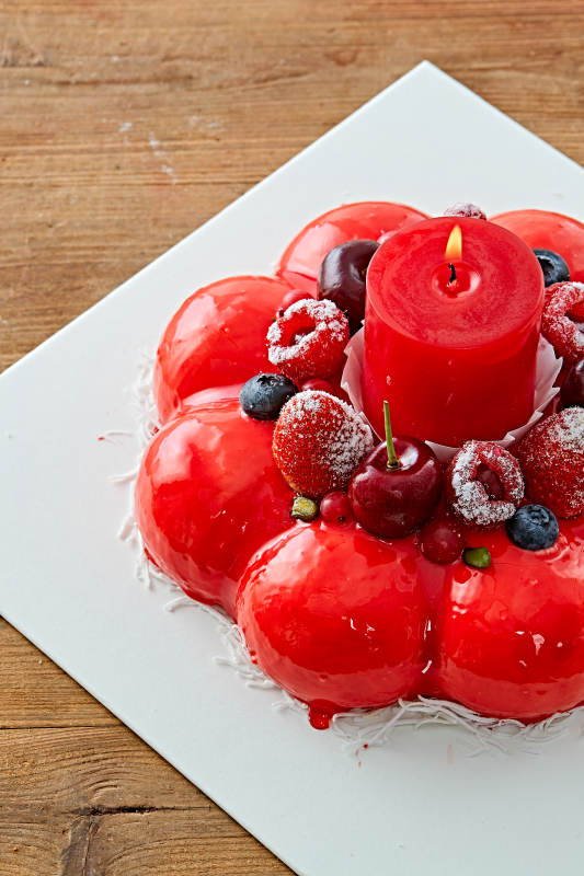 鲜果斯特芬妮法式荔枝味鲜奶蛋糕图片