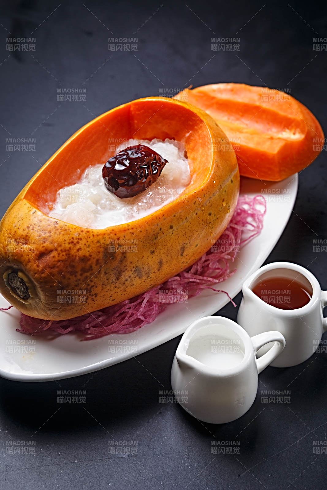 鲜奶木瓜炖雪哈图片