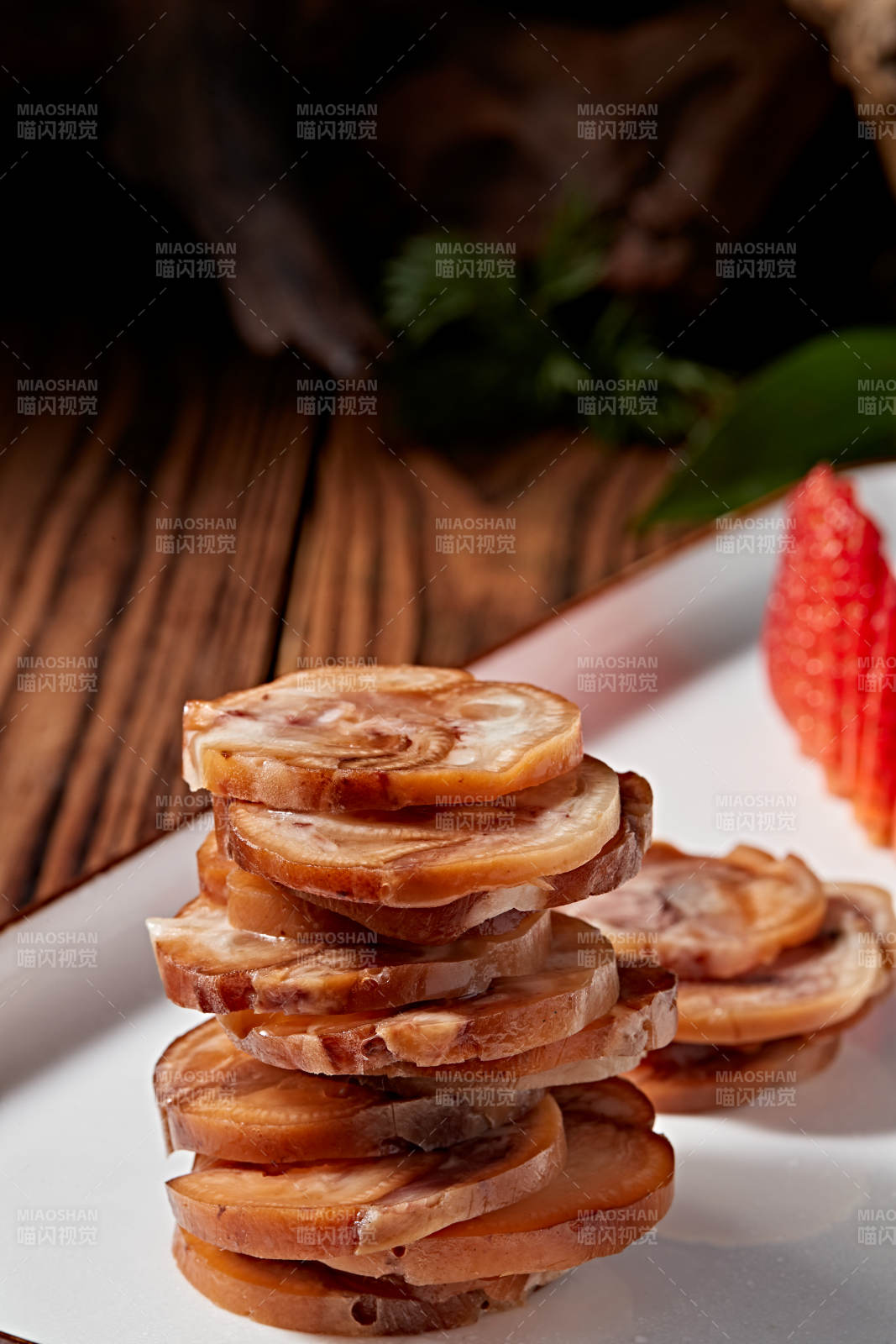 压猪耳肘花切片图片