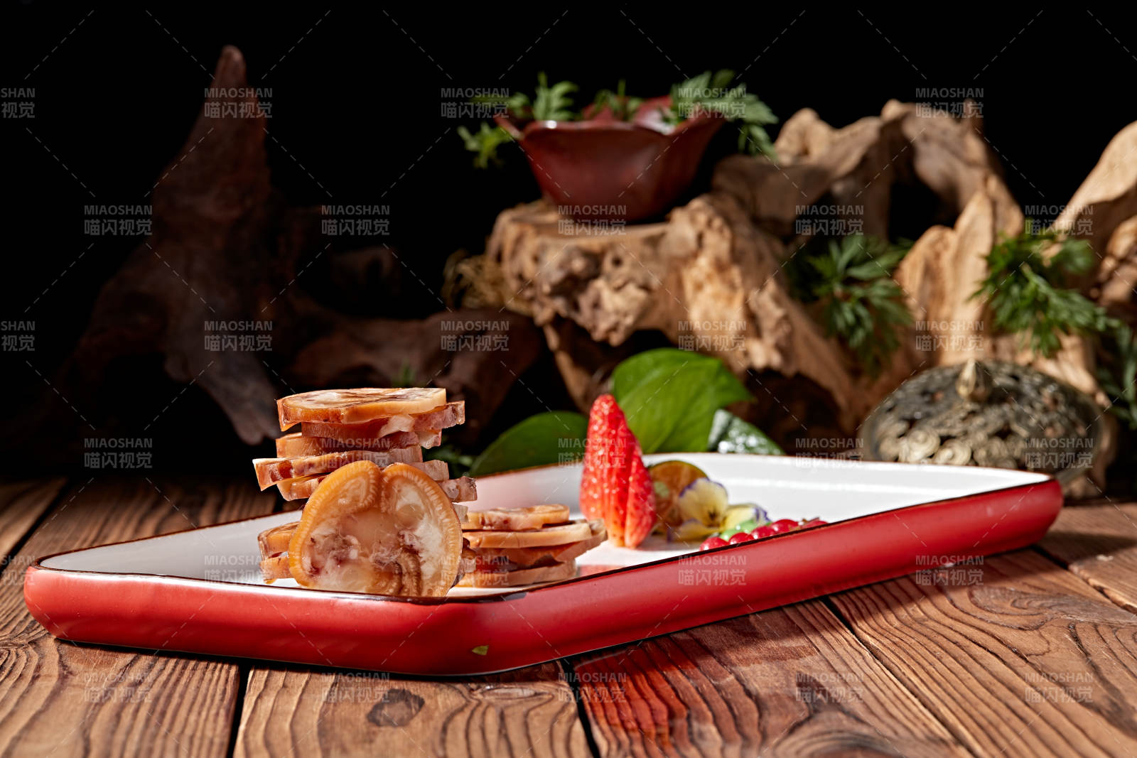 压猪耳肘花切片图片