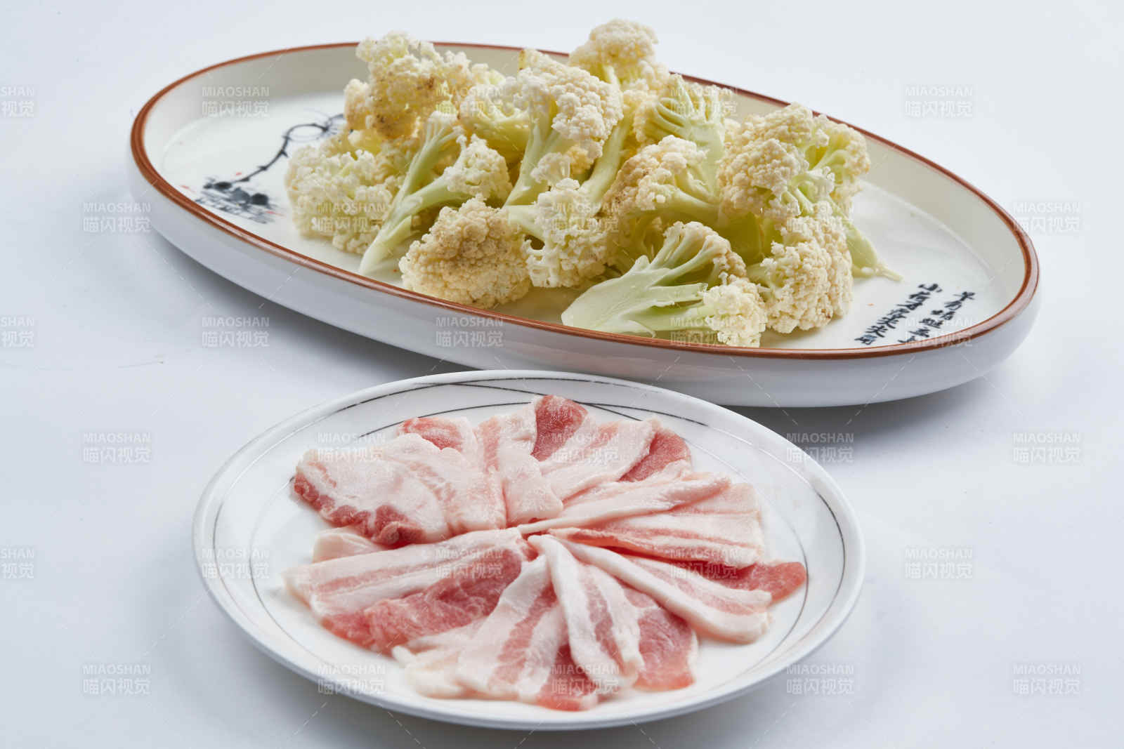 半成品菜有机菜花五花肉配料图片