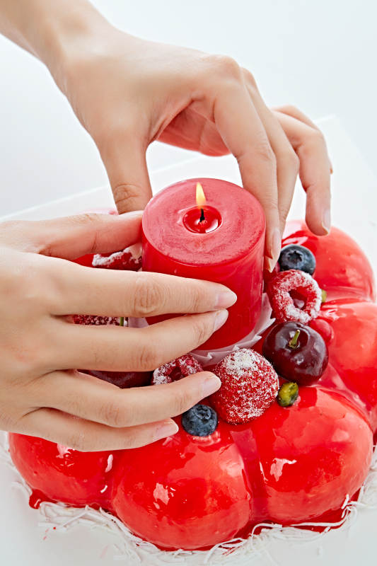 鲜果斯特芬妮法式荔枝味鲜奶蛋糕图片